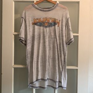 Softest Lucky brand journey sheer burnout band tee - L/XL